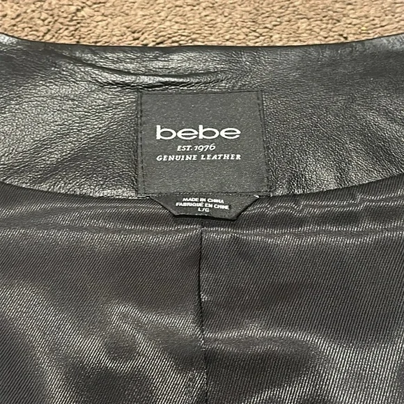 Bebe genuine leather vest - black - Picture 3 of 4